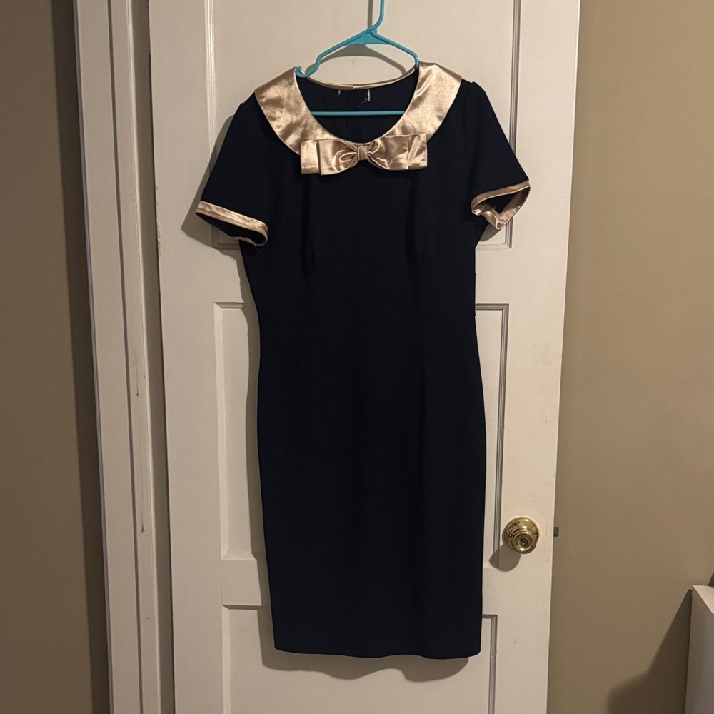 Retro Navy and Gold Dress